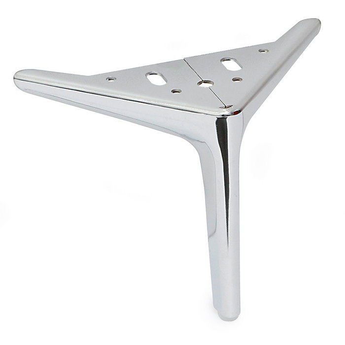 Q&Q Clay - Pied métallique pour sofa ou meuble - Finition nickel sombre - 125 mm - Métal