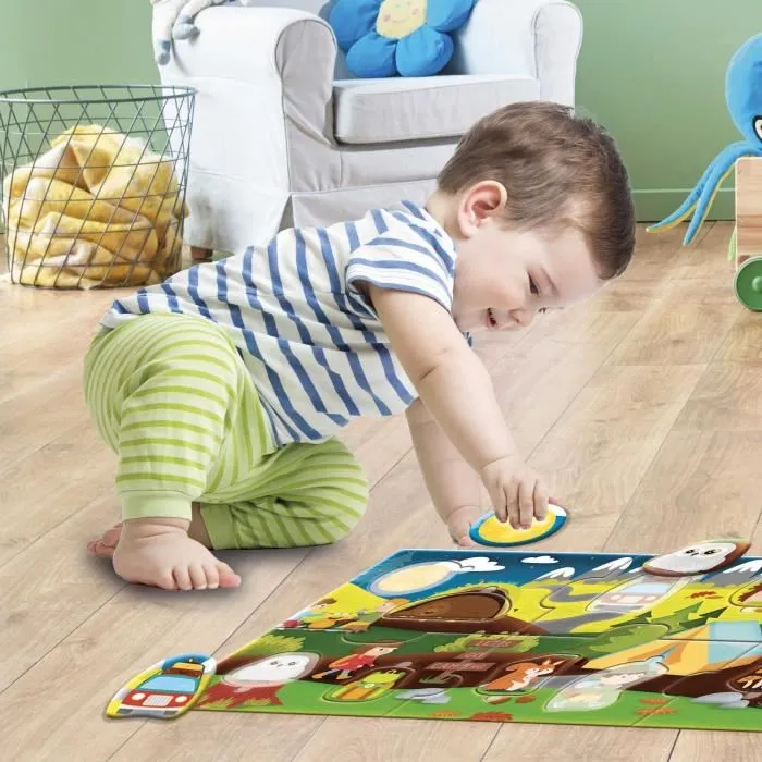 Lisciani Giochi Carotina Baby - Puzzle panoramique Les Bois en bois, développe la logique et la motricité fine, jeu d'éveil pour enfants 1 à 4 ans