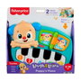 Fisher-Price Piano Perrito Ríe y Aprende JMM47 - Piano d'éveil électronique avec lumières, sons et phrases éducatives (Anglais, Français, Allemand, Espagnol)