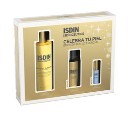 ISDIN Coffret 3 Produits Nettoyants Essentiels ISDINCEUTICS - Huile Démaquillante 200ml, Mousse Nettoyante 30ml, Sérum Hydratant 5ml