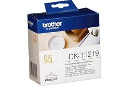 Brother DK11219 Rouleau d'étiquettes précoupées papier 29 x 62 mm + 12 mm, 2000 étiquettes blanches