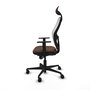Piqueras y Crespo Chaise de Bureau Jorquera Blanc et Brun foncé