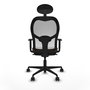 Piqueras y Crespo Chaise de Bureau Jorquera Blanc et Brun foncé