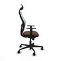 Piqueras y Crespo Chaise de Bureau Jorquera Blanc et Brun foncé
