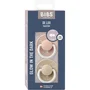 Bibs Sucette DeLux Embout rond Silicone Blush Vanilla phosphorescent - Pack de 2
