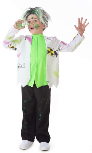 Creaciones Llopis Costume d'enfant Scientifique Fou T-5 - Pantalon, Veste et Gilet - Taille 10-12 ans