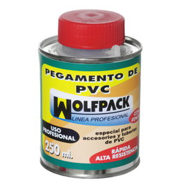 WOLFPACK LINEA PROFESIONAL Colle PVC avec pinceau 250 cm³