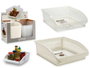 Gondol Organisateur de Cuisine en Plastique Blanc Transparent 26 x 8,5 x 29 cm (Set de 24)