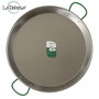 La Dehesa Paellère Polie Acier 70 cm 30 Rations Argent avec Poignées (Set de 2)