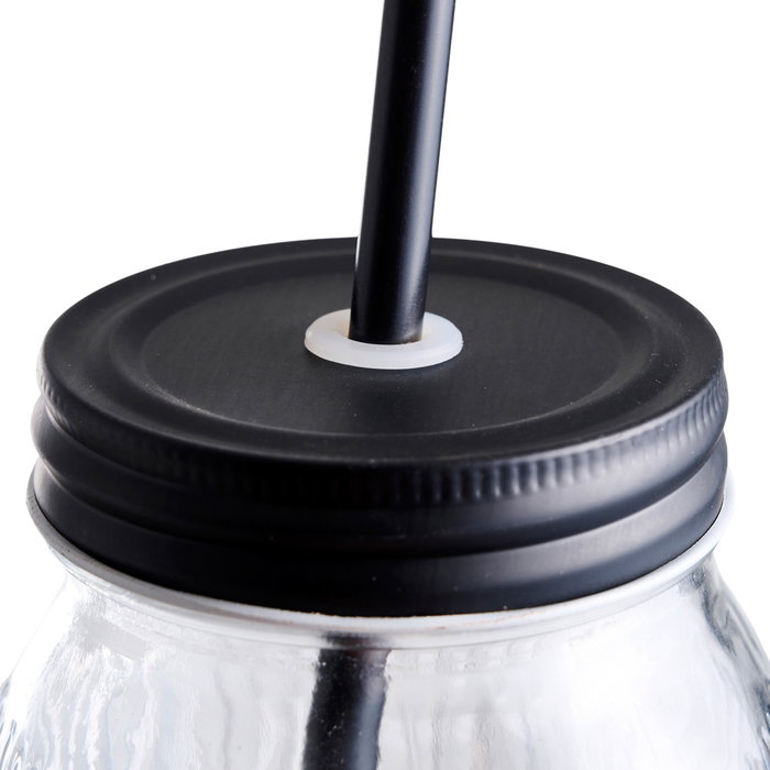 Day Verre avec couvercle et paille 450 ml