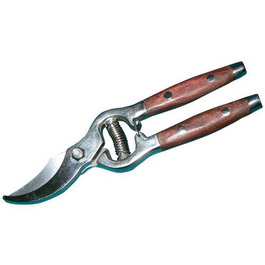 Riegolux Cisaille de taille chromée avec manche en bois