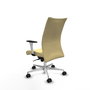 Piqueras Y Crespo Silla Albacete confidente, Similpiel Crema, Base aluminium, Brazos 1D