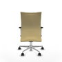 Piqueras Y Crespo Silla Albacete confidente, Similpiel Crema, Base aluminium, Brazos 1D
