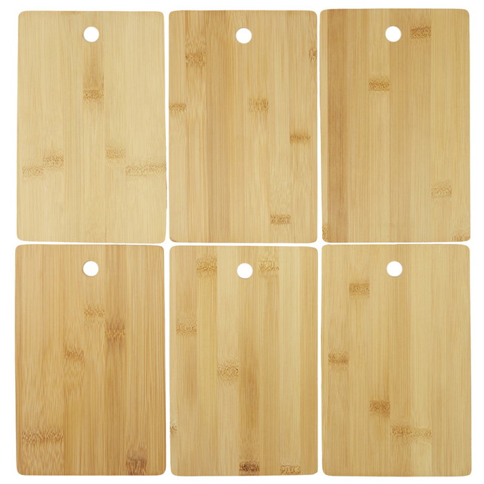 Cook Concept Ensemble de 6 planches à découper en bambou avec support en métal