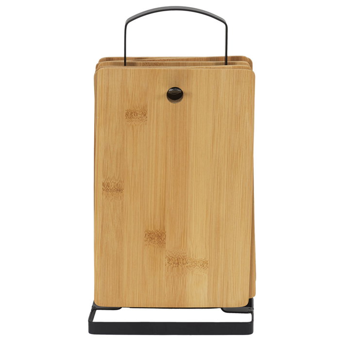 Cook Concept Ensemble de 6 planches à découper en bambou avec support en métal