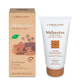 L'Erbolario Meharees Crème Déodorante 50 ml - Pour une Fraîcheur Durable, Sans Parabènes Ni Silicon