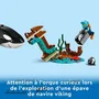 Lego City 60368 Navire d'Exploration Arctique, Jouet de Bateau Flottant avec Hélicoptère, Canot et Drone Sous-Marin pour Enfants