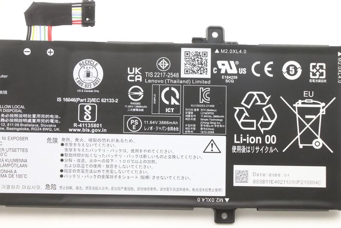 Lenovo FRU L21M3PD5 Batterie Ordinateur Portable 3 cellules 46.5 Wh 11.64 V avec Câble (SP/A)