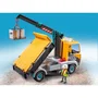 PLAYMOBIL 71750 - Camion de chantier avec grue, ouvrier et accessoires, jeu de construction 55 pièces, pour enfants dès 4 ans