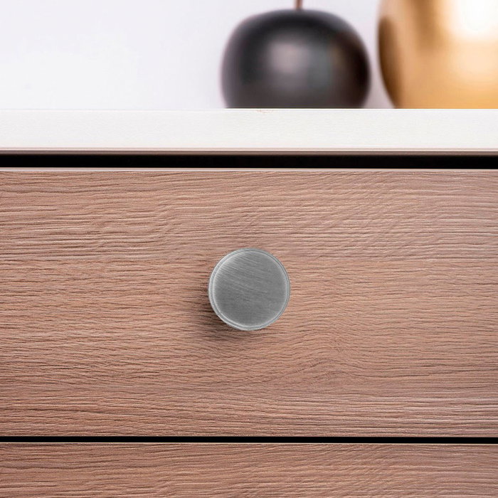 Rei 751 Poignée de meuble en aluminium nickelé Ø30 mm