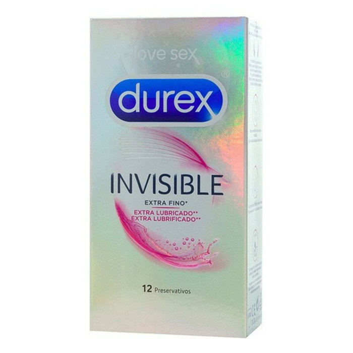 Durex Préservatifs Invisible Extra Lubrifiés, 12 unités