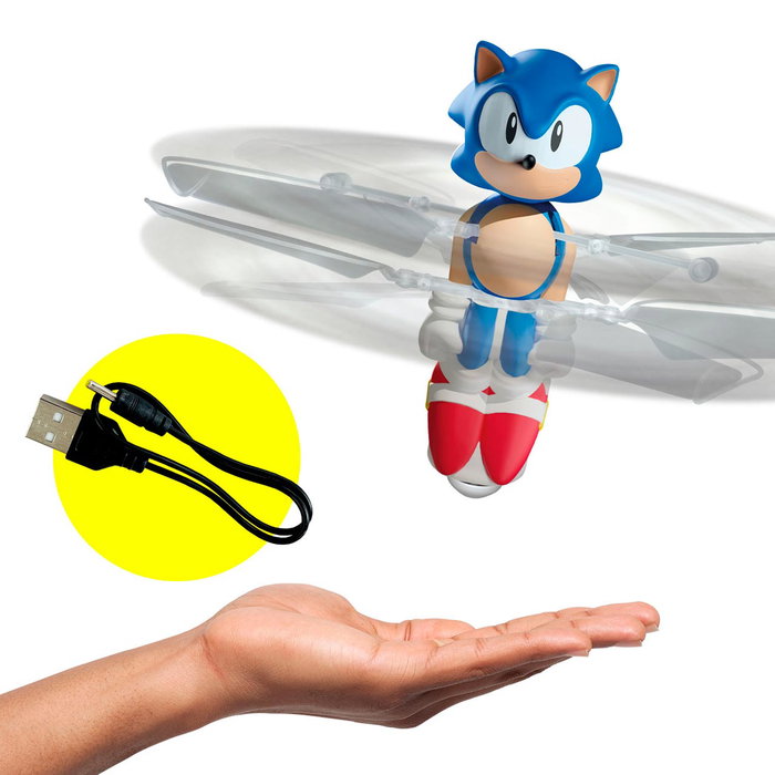 BANDAI - Figurine volante Sonic The Hedgehog Co08133 - Licencié SONIC - Jeu de lancer jusqu'à 3 mètres - Pour enfant dès 4 ans