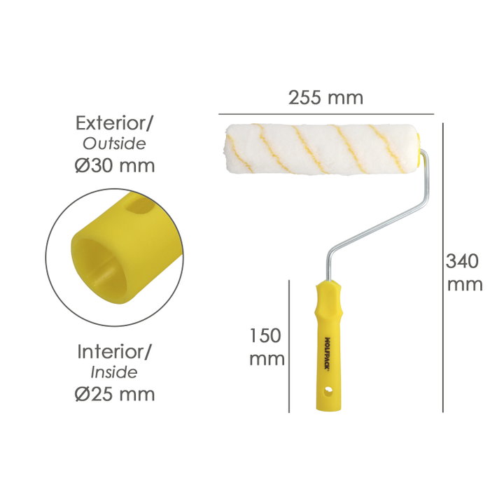 WOLFPACK LINEA PROFESIONAL Rouleau de peinture antigoutte 250x40 mm WOLFPACK LINEA PROFESIONAL Rouleau de peinture antigoutte 250x40 mm