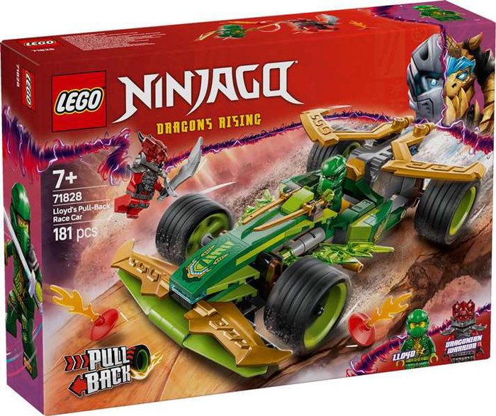LEGO NINJAGO Voiture de course à rétrofriction de Lloyd 71828