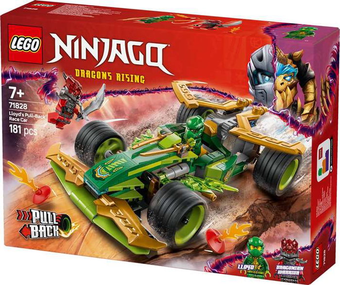 LEGO NINJAGO Voiture de course à rétrofriction de Lloyd 71828