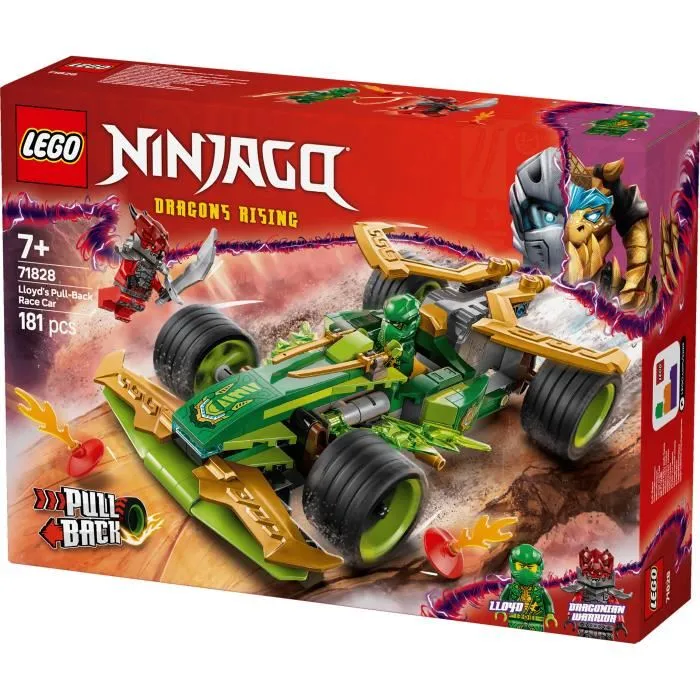LEGO NINJAGO Voiture de course à rétrofriction de Lloyd 71828