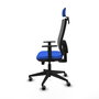 Piqueras y Crespo Chaise de Bureau Horna avec Appui-tête et Mécanisme Sincro/Traslack, Bleu et Gris