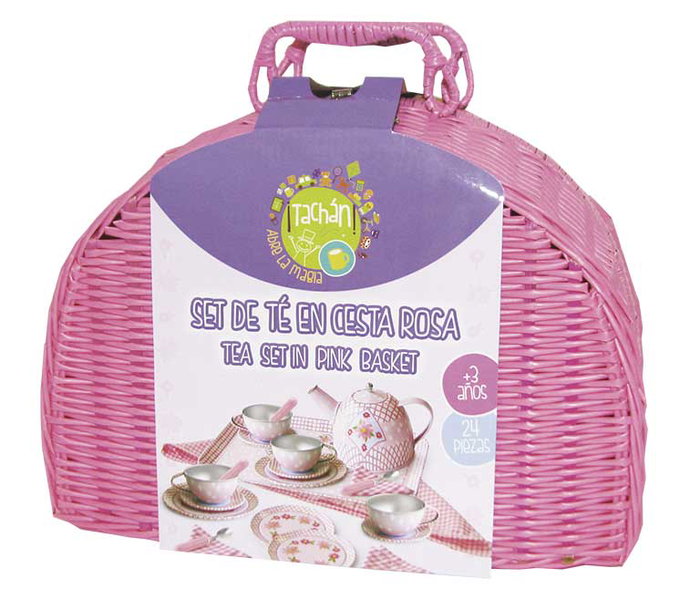 TACHAN Jeu de thé en cesta de picnic rose TACHAN Jeu de thé en cesta de picnic rose