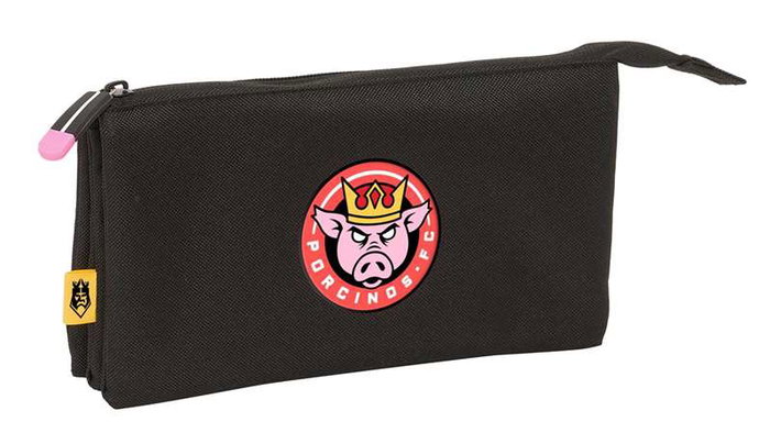 Safta Portatodo triple Kings League Porcinos 22 x 12 x 3 cm - Boîte de rangement pour enfants, 3 ans et plus