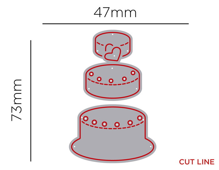 Misskuty Set de 5 emporte-pièces fins ZAG Anniversaire cœurs Misskuty Set de 5 emporte-pièces fins ZAG Anniversaire cœurs