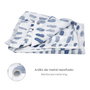 ORYX Rideau de douche Matrix bleu 180x200cm imperméable