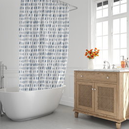 ORYX Rideau de douche Matrix bleu 180x200cm imperméable