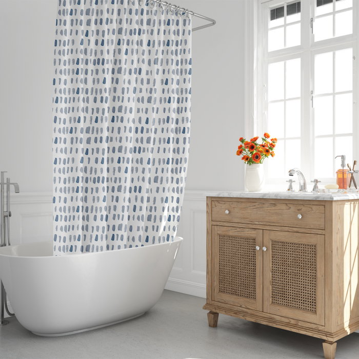 ORYX Rideau de douche Matrix bleu 180x200cm imperméable ORYX Rideau de douche Matrix bleu 180x200cm imperméable
