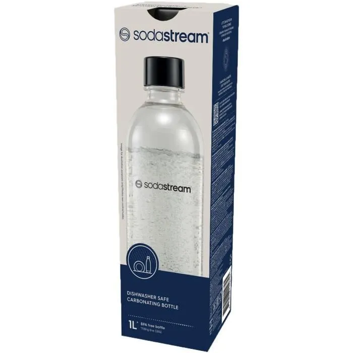 Sodastream Bouteille 1L Blanche Compatible Lave-Vaisselle - Bouteille pour SodaStream