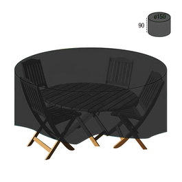 PAPILLON Housse pour table ou ensemble verte, diamètre 150x90 cm