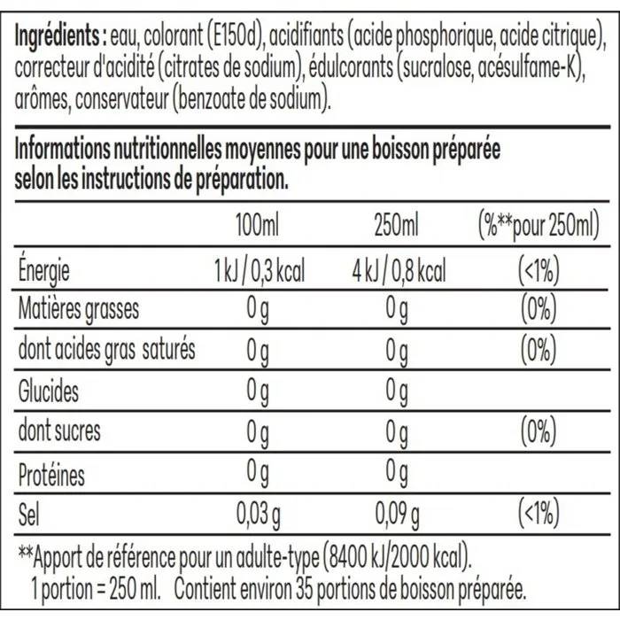 SodaStream Concentré Pepsi Zero Sans Caféine - Lot de 6 x 440 ml - Pour Machine à Eau Pétillante - Jusqu'à 9 Litres de Boisson