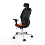 Piqueras y Crespo Chaise de Bureau avec Appui-tête Jorquera 2D086N2 Orange