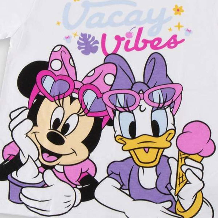 T shirt à manches courtes Enfant Minnie Mouse Blanc 40-42 T shirt à manches courtes Enfant Minnie Mouse Blanc 40-42
