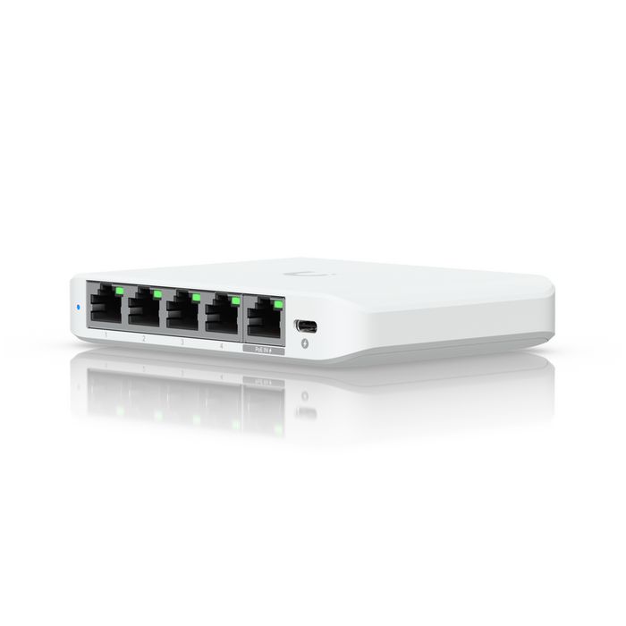 Ubiquiti Commutateur réseau 5 ports 2.5 GbE, alimentation par USB-C ou PoE, débit 12.5 Gbps Ubiquiti Commutateur réseau 5 ports 2.5 GbE, alimentation par USB-C ou PoE, débit 12.5 Gbps