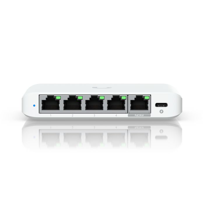 Ubiquiti Commutateur réseau 5 ports 2.5 GbE, alimentation par USB-C ou PoE, débit 12.5 Gbps Ubiquiti Commutateur réseau 5 ports 2.5 GbE, alimentation par USB-C ou PoE, débit 12.5 Gbps