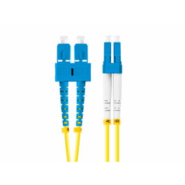 Lanberg Latiguillo fibre optique SC/UPC vers LC/UPC 1 m Jaune