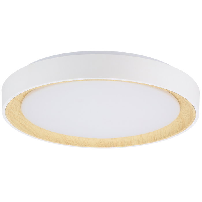 Plafonnier LED décoratif circulaire blanc 36 W CCT 3 000-6 000 K avec télécommande
