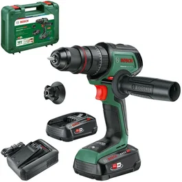 Bosch AdvancedImpact 18V-80 Perceuse à percussion sans fil 18 V avec mandrin métallique 13 mm, 2 batteries 2,5 Ah et moteur brushless, 82 Nm