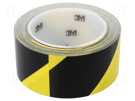 3M Ruban d'alerte adhésif jaune-noir 50mm x 33m