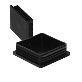 WOLFPACK LINEA PROFESIONAL Embouts de protection en plastique carrés 80x80 mm, Noir (Sac de 25 unités)