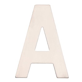 Hantums Lettre de porte A en acier inoxydable avec adhésif